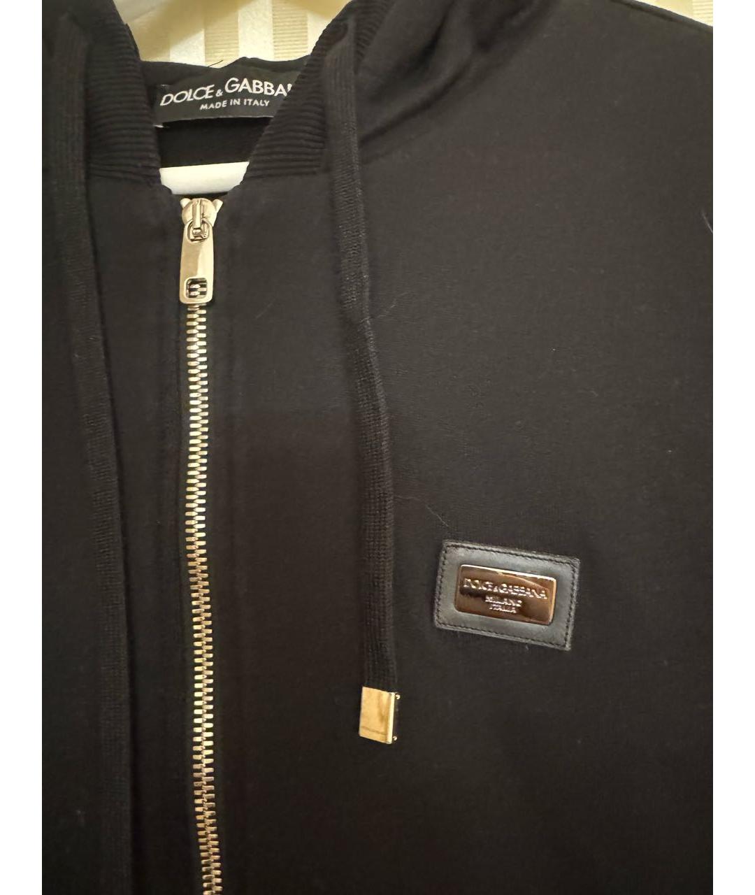 DOLCE&GABBANA Черный хлопковый спортивный костюм, фото 4