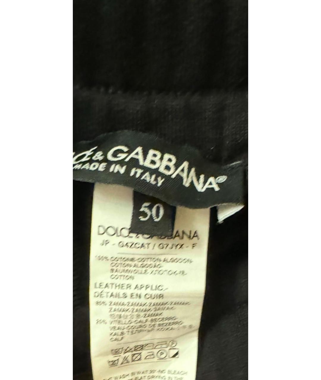 DOLCE&GABBANA Черный хлопковый спортивный костюм, фото 6