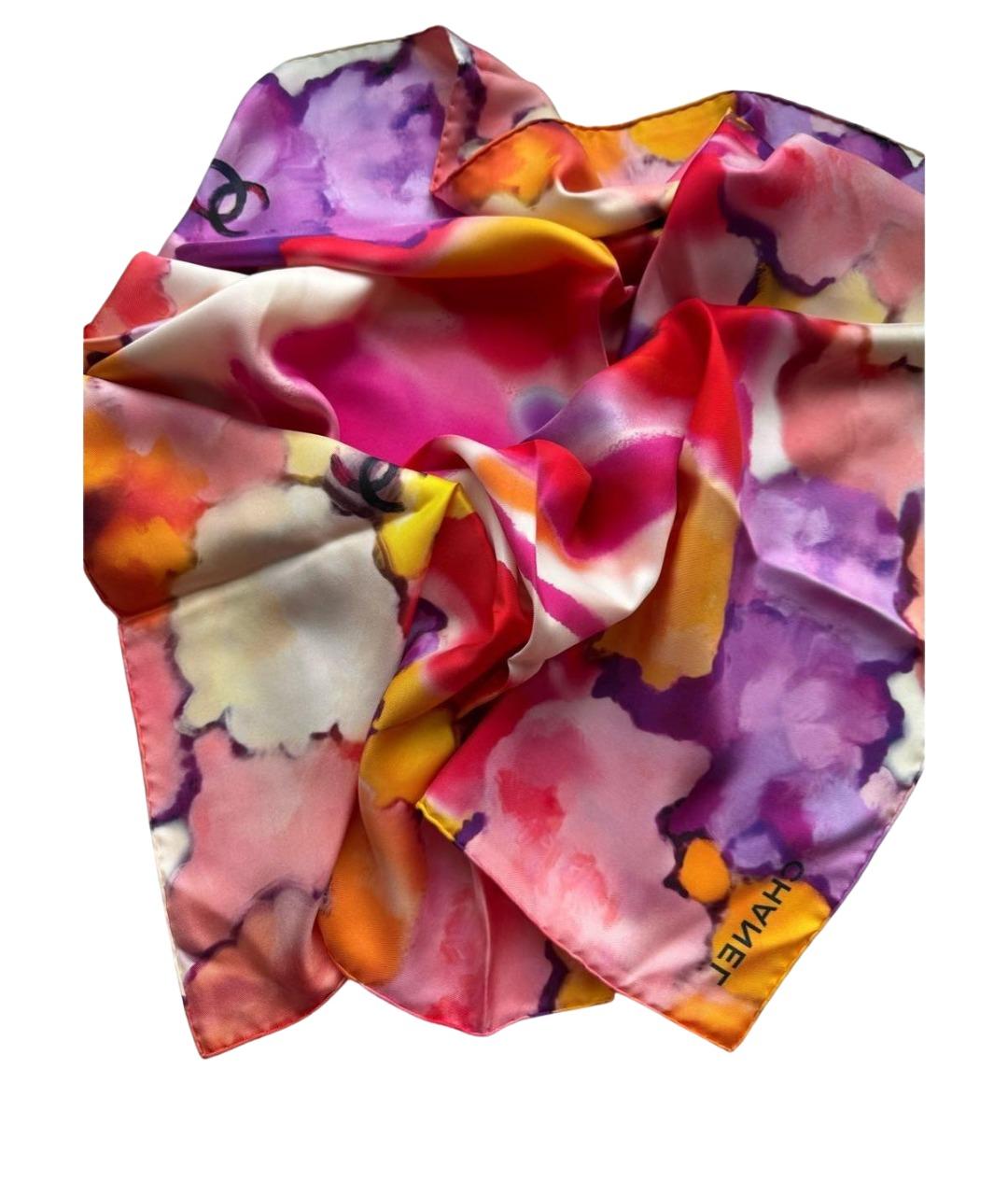 CHANEL Мульти шелковый платок, фото 1