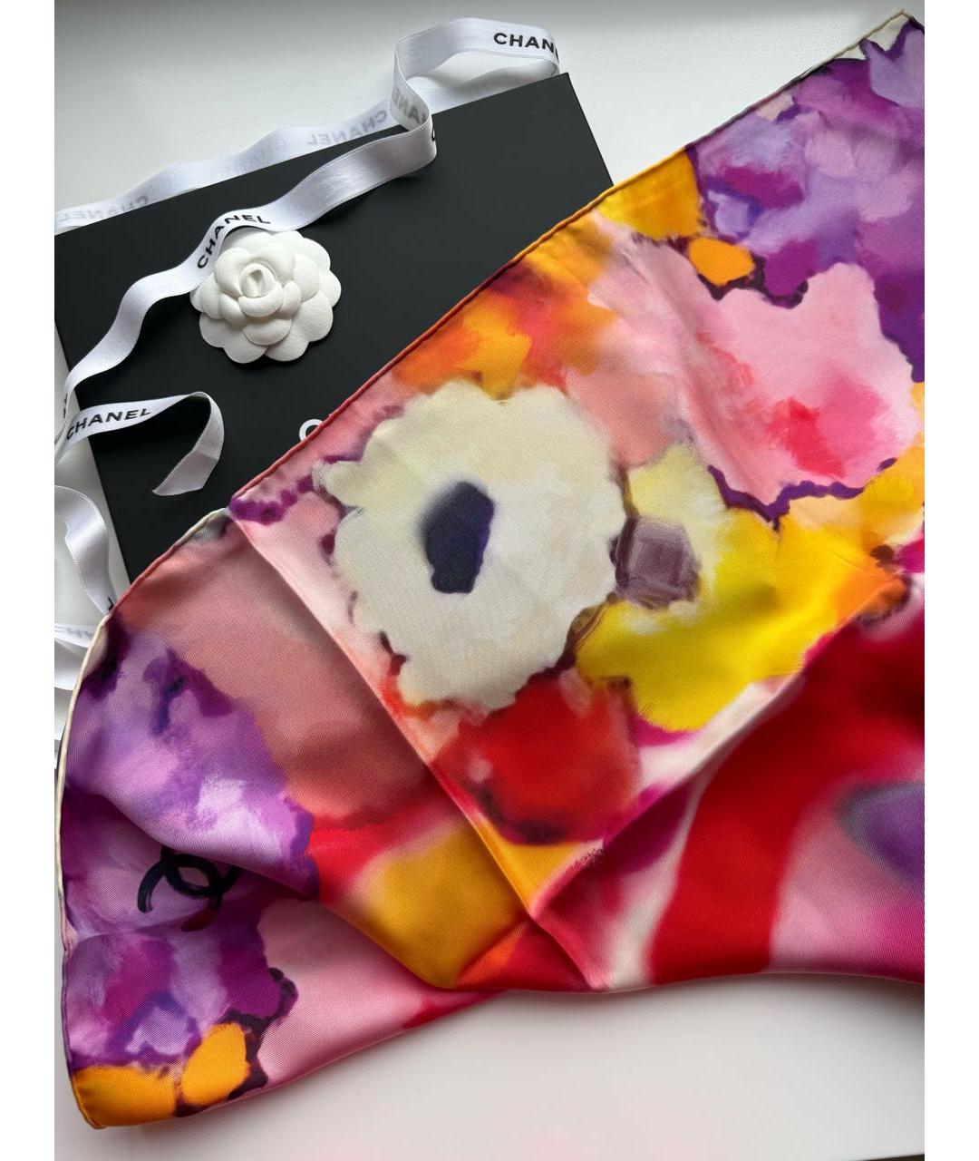 CHANEL Мульти шелковый платок, фото 3