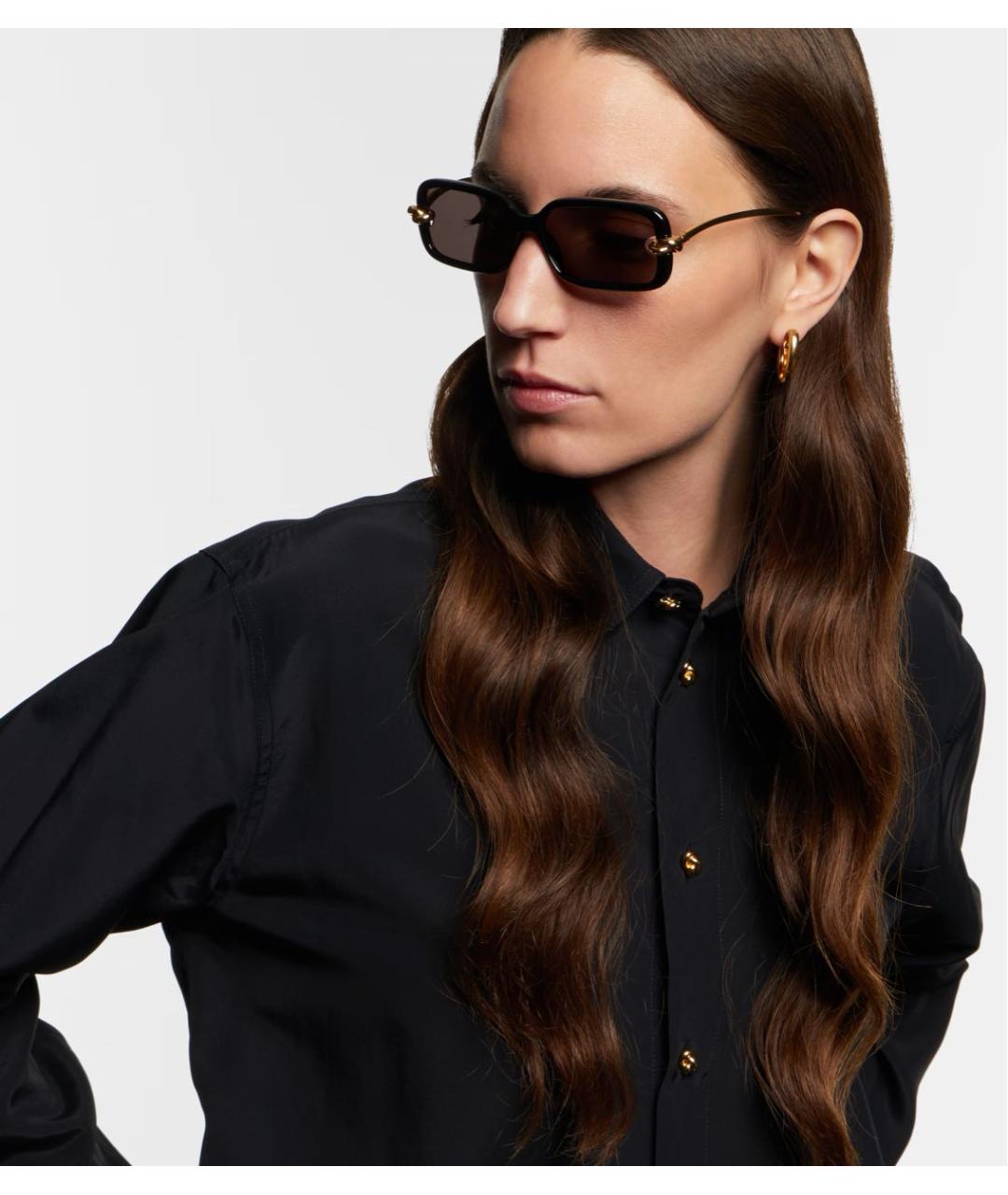 BOTTEGA VENETA Черные пластиковые солнцезащитные очки, фото 6