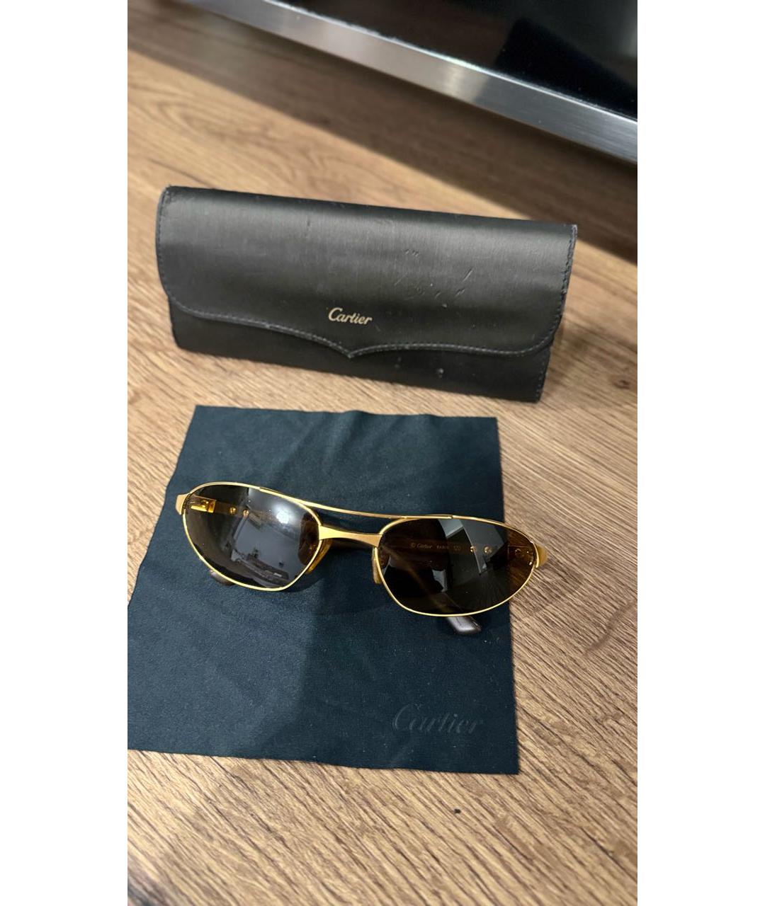 CARTIER Коричневые деревянные солнцезащитные очки, фото 6