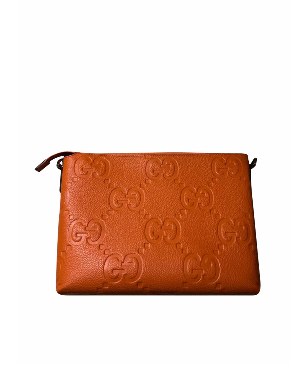 GUCCI Оранжевая кожаная сумка через плечо, фото 1