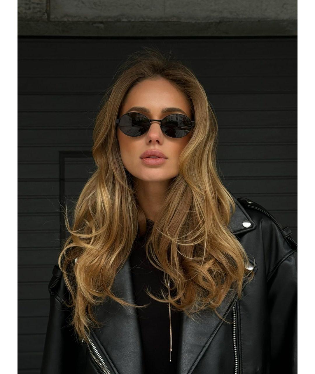 SAINT LAURENT Черные металлические солнцезащитные очки, фото 6