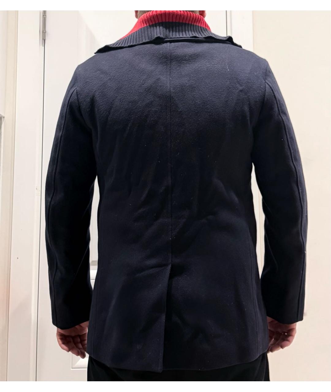 GUCCI Темно-синее шерстяное пальто, фото 2