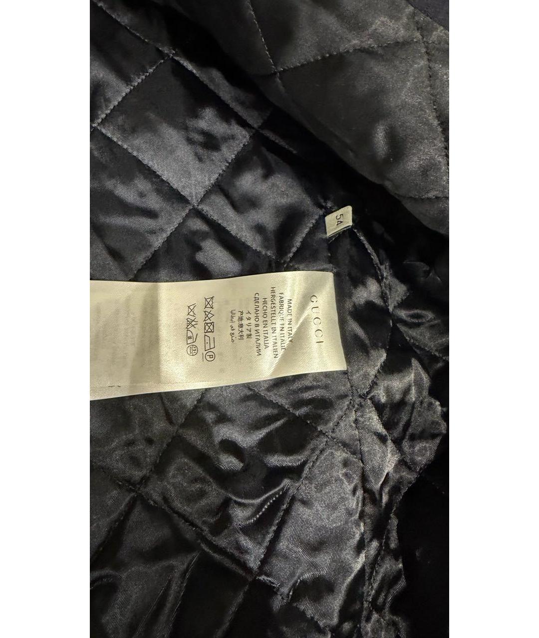 GUCCI Темно-синее шерстяное пальто, фото 3