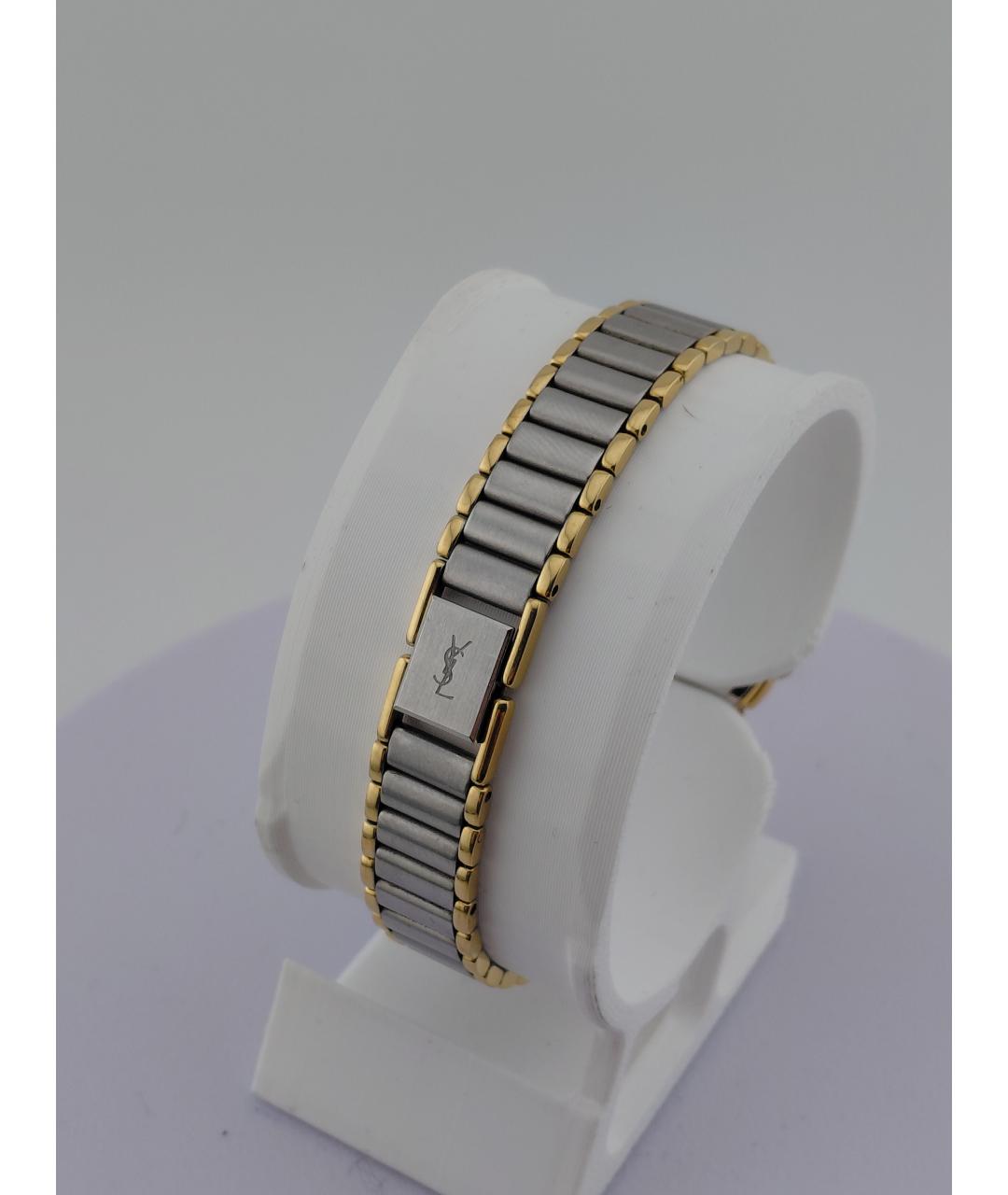 SAINT LAURENT Золотые стальные часы, фото 4
