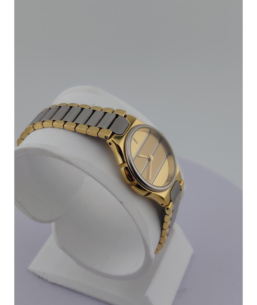 SAINT LAURENT Золотые стальные часы, фото 3