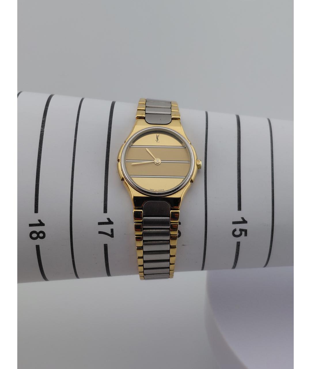 SAINT LAURENT Золотые стальные часы, фото 5