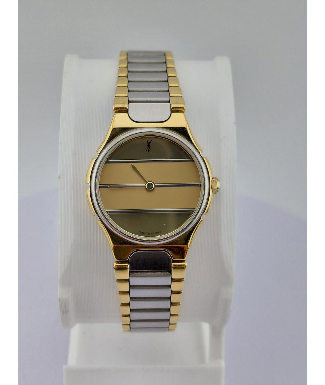 SAINT LAURENT Золотые стальные часы, фото 8