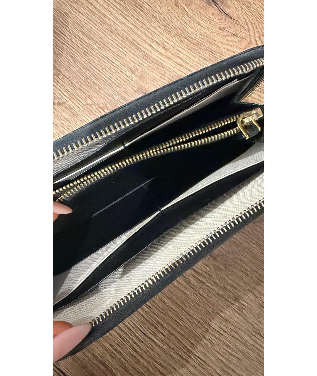PRADA Черный кожаный кошелек, фото 3