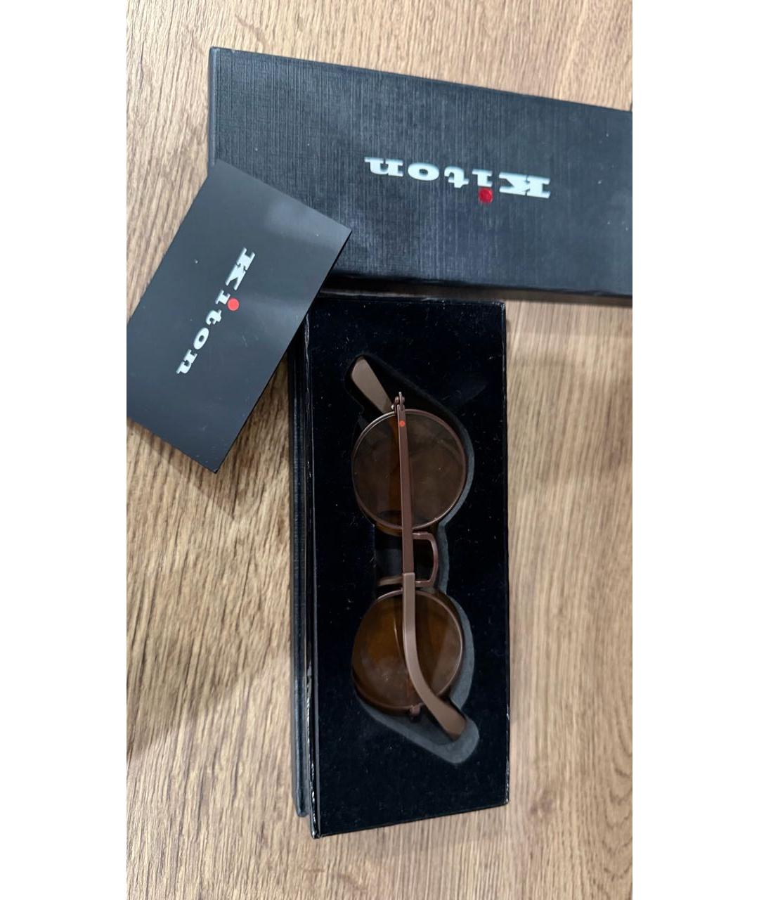 KITON Коричневые солнцезащитные очки, фото 2