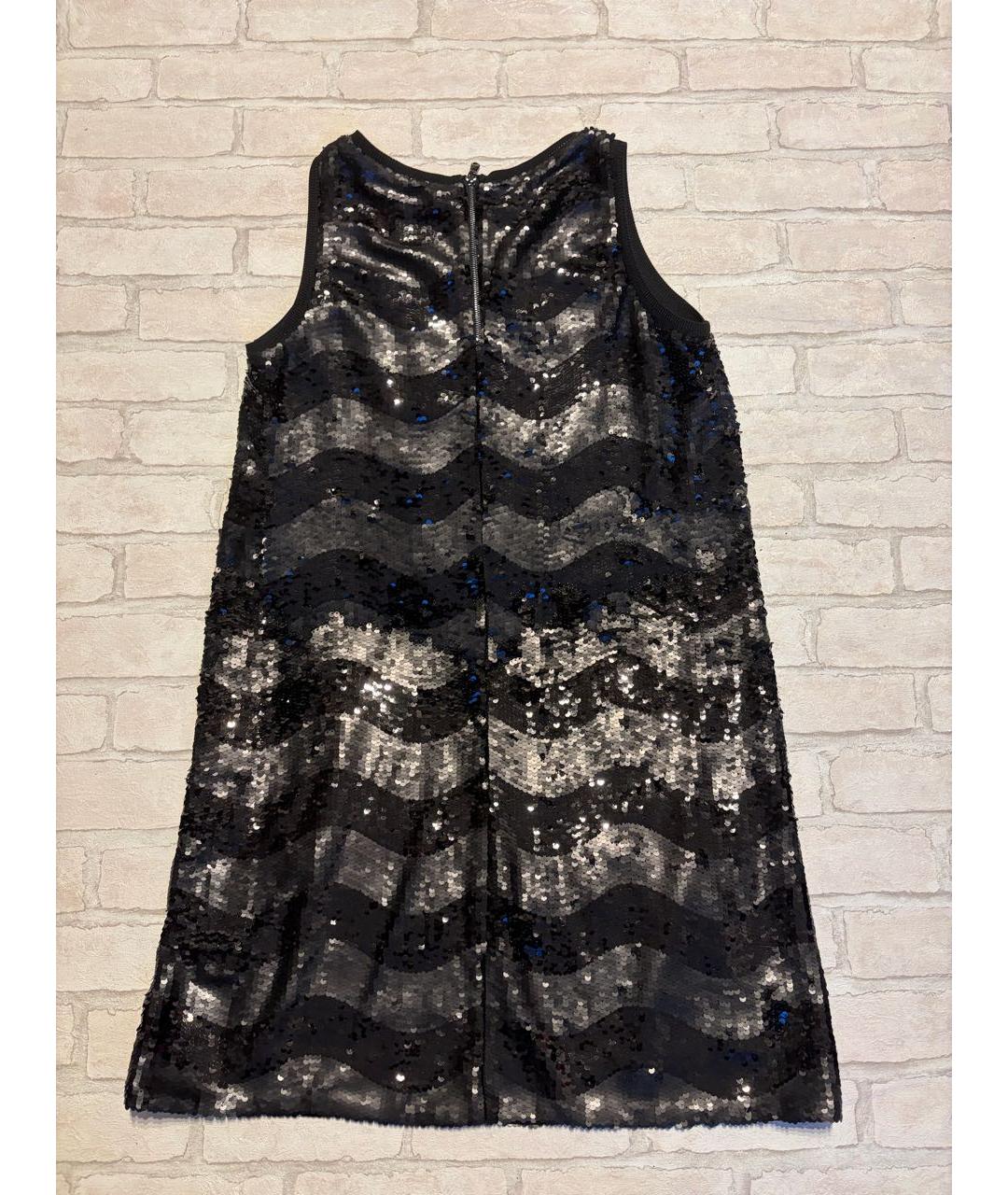 EMPORIO ARMANI Черное полиэстеровое коктейльное платье, фото 2