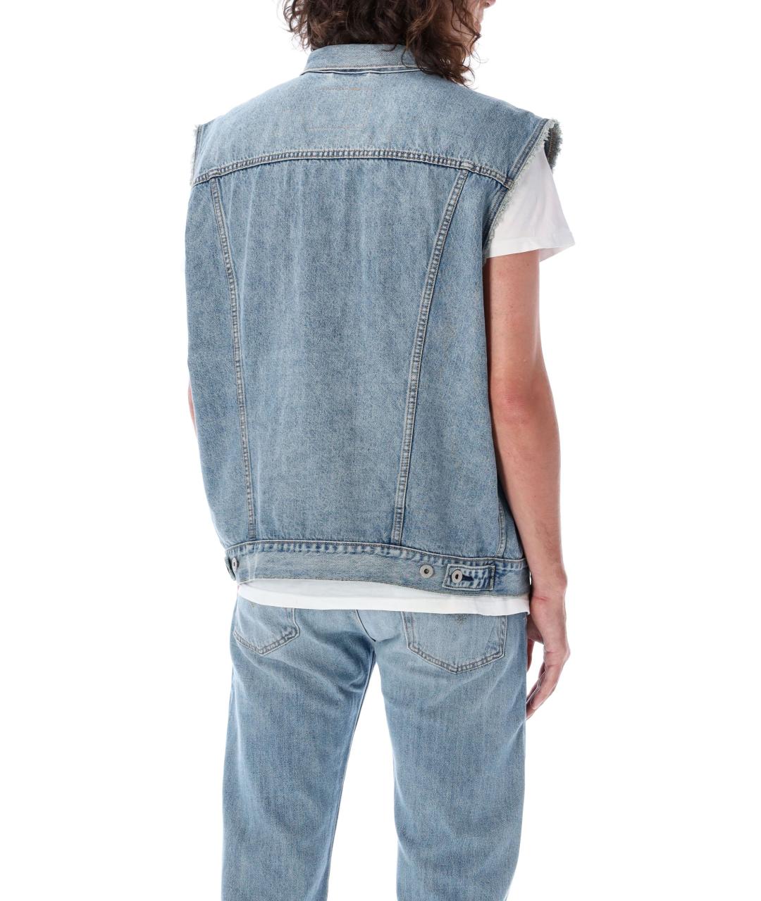 LEVI'S Голубой хлопковый жилет, фото 2