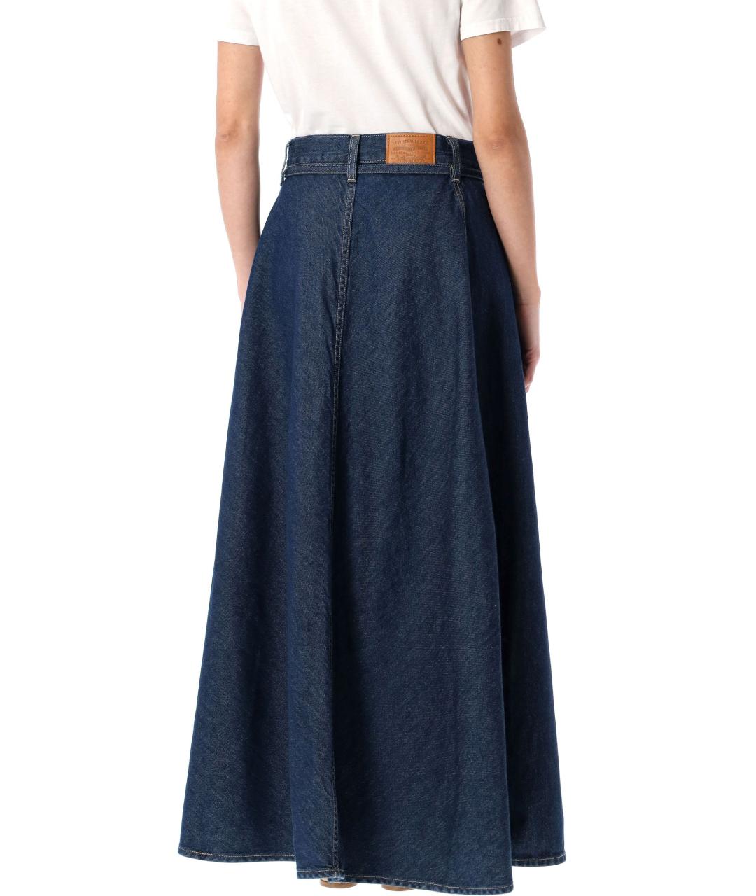 LEVI'S Синяя хлопковая юбка миди, фото 2