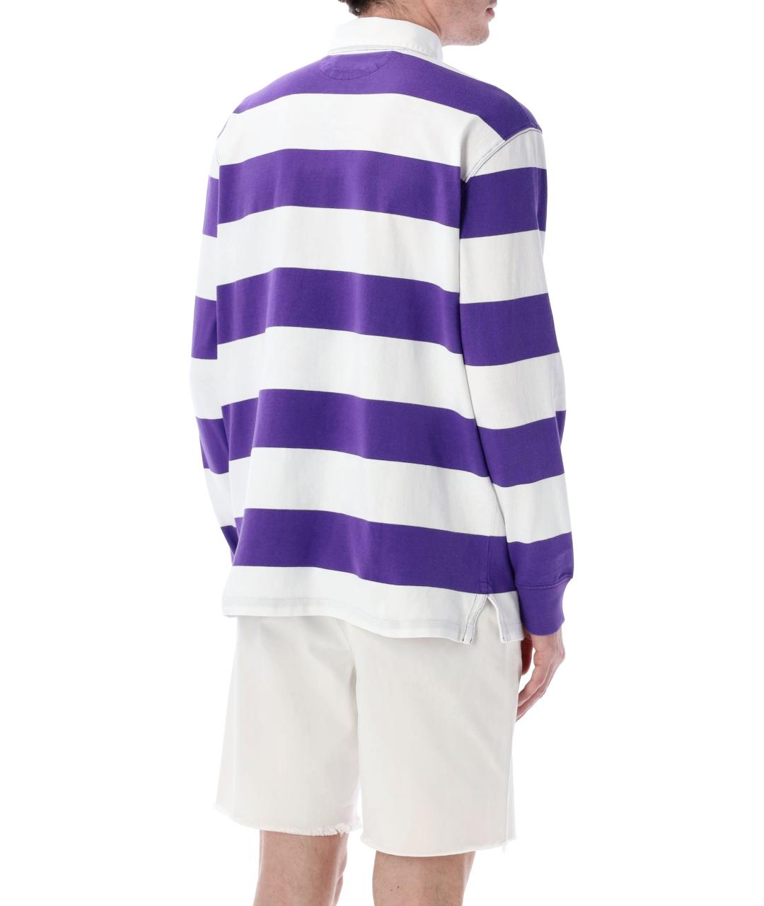 POLO RALPH LAUREN Мульти хлопковое поло с длинным рукавом, фото 2