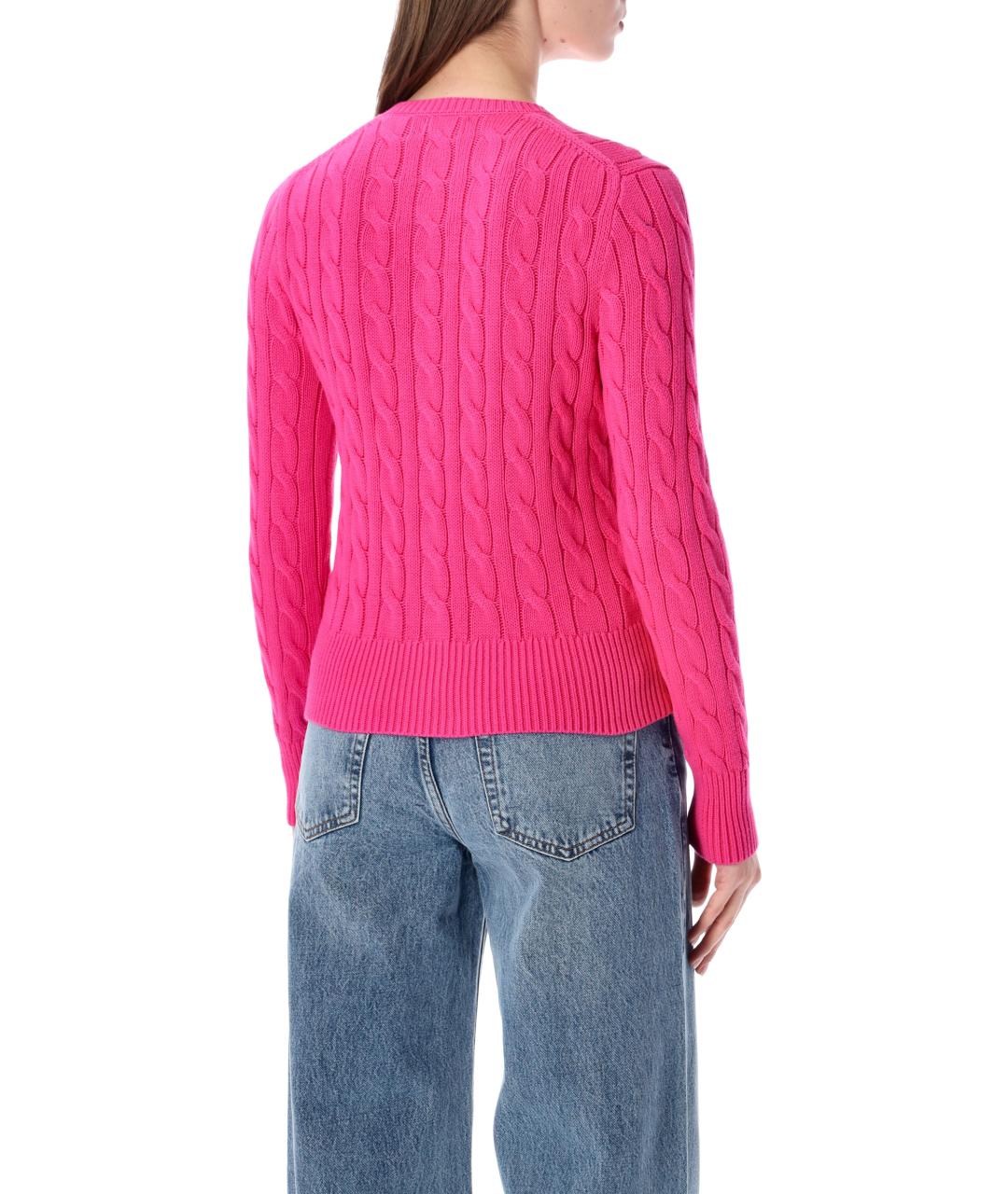 POLO RALPH LAUREN Розовый хлопковый кардиган, фото 2