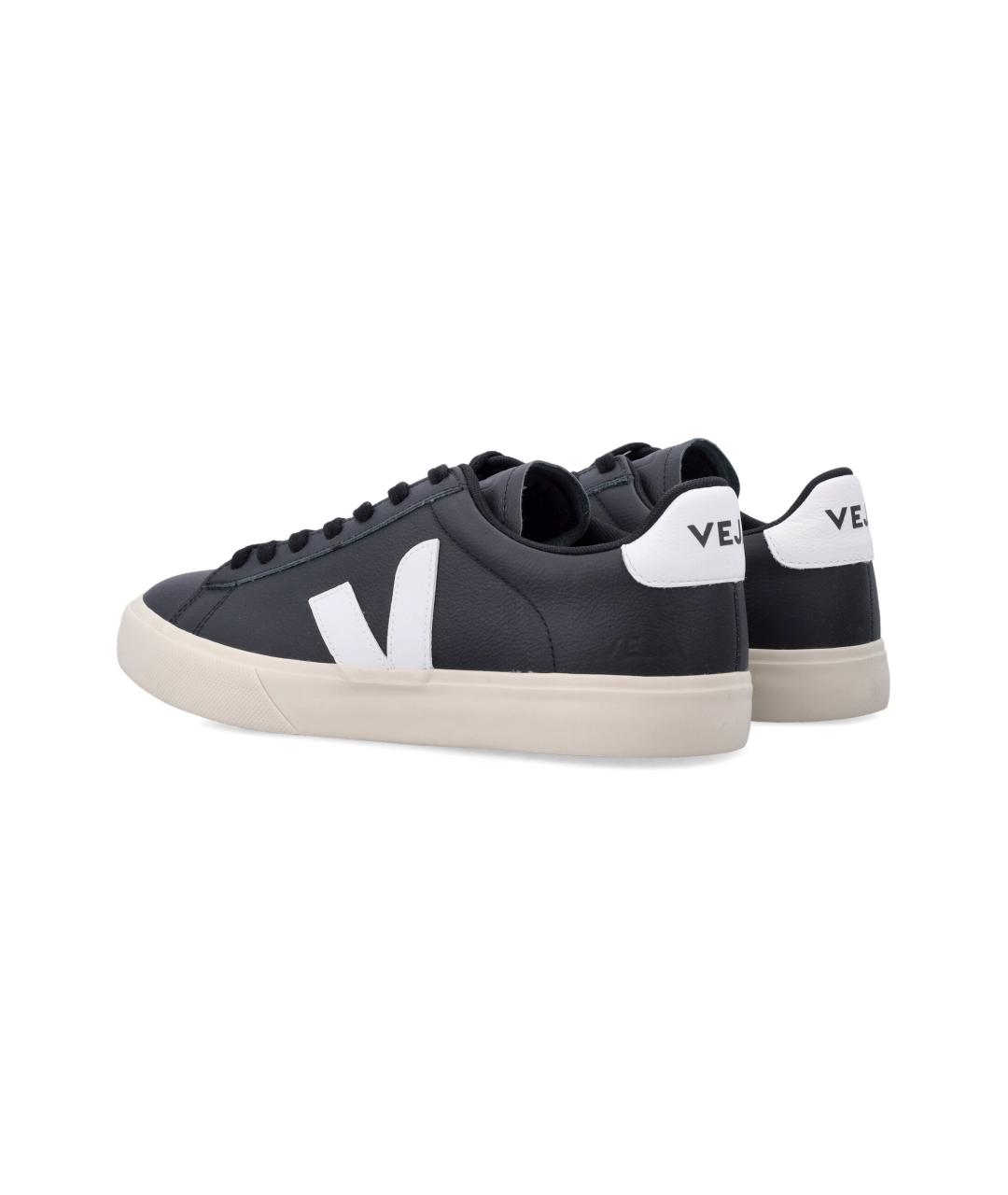 VEJA Черные кожаные низкие кроссовки / кеды, фото 4