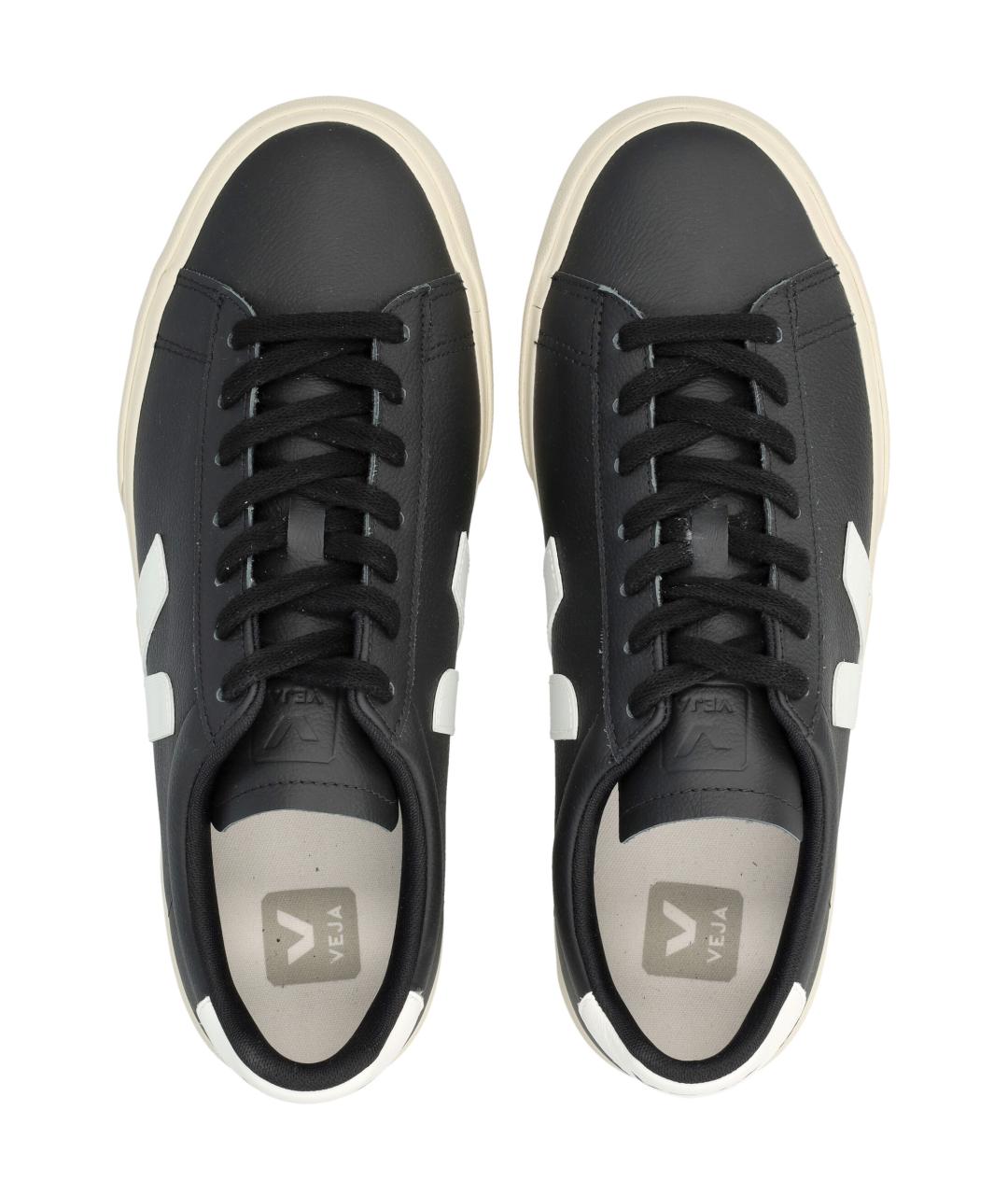 VEJA Черные кожаные низкие кроссовки / кеды, фото 2