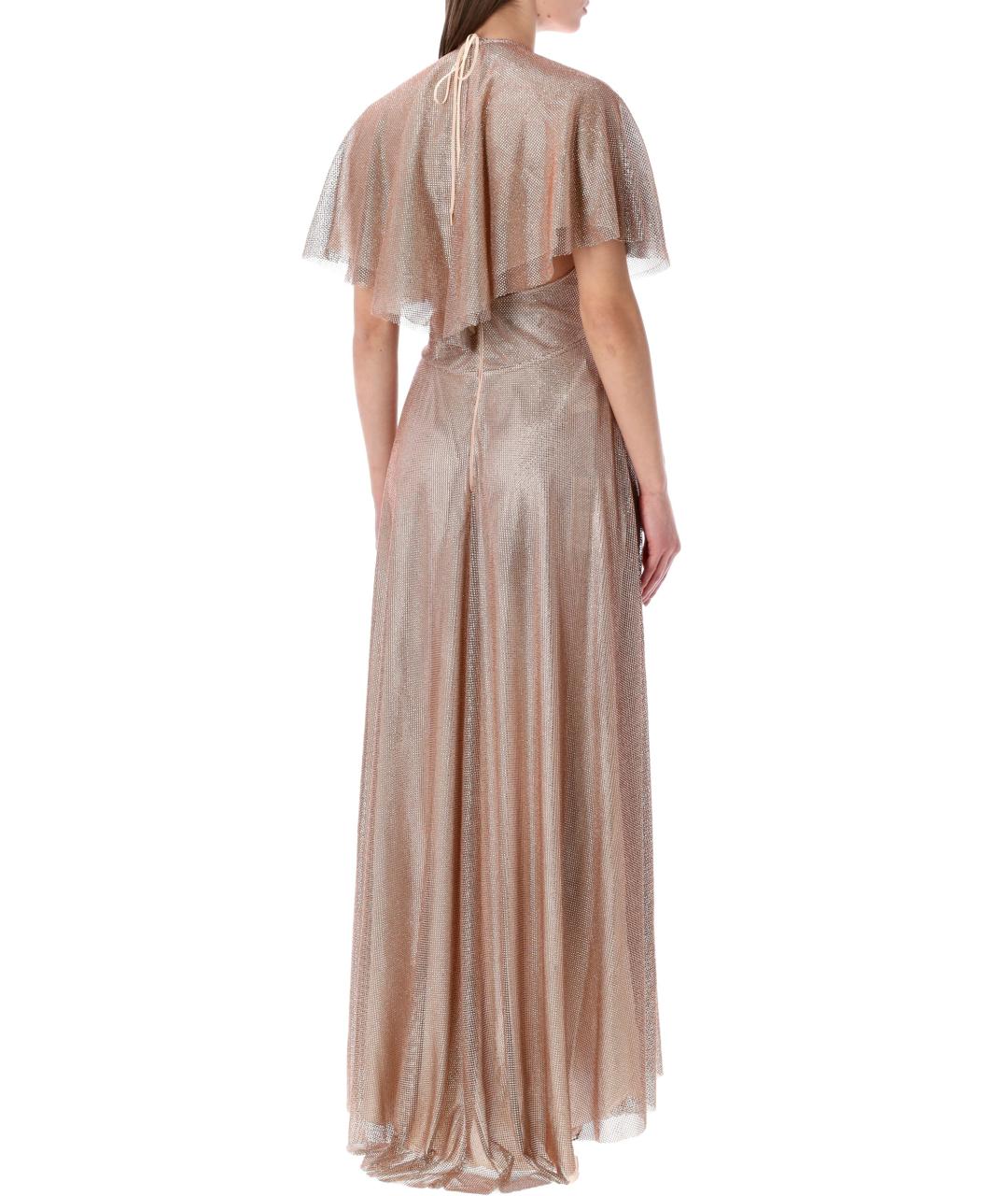 ALBERTA FERRETTI Розовое полиэстеровое платье, фото 2