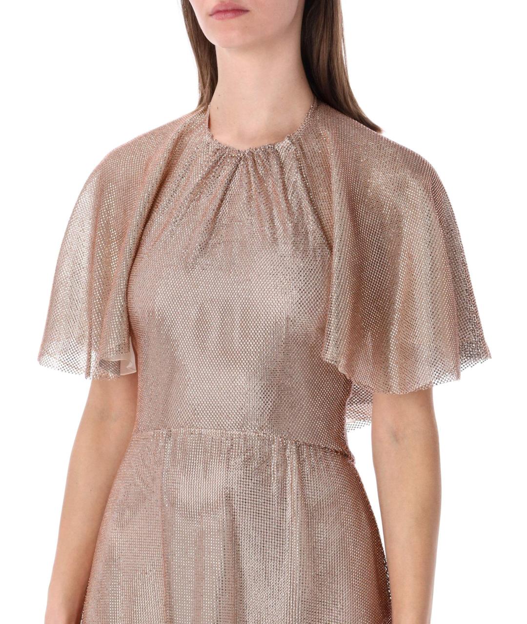 ALBERTA FERRETTI Розовое полиэстеровое платье, фото 3