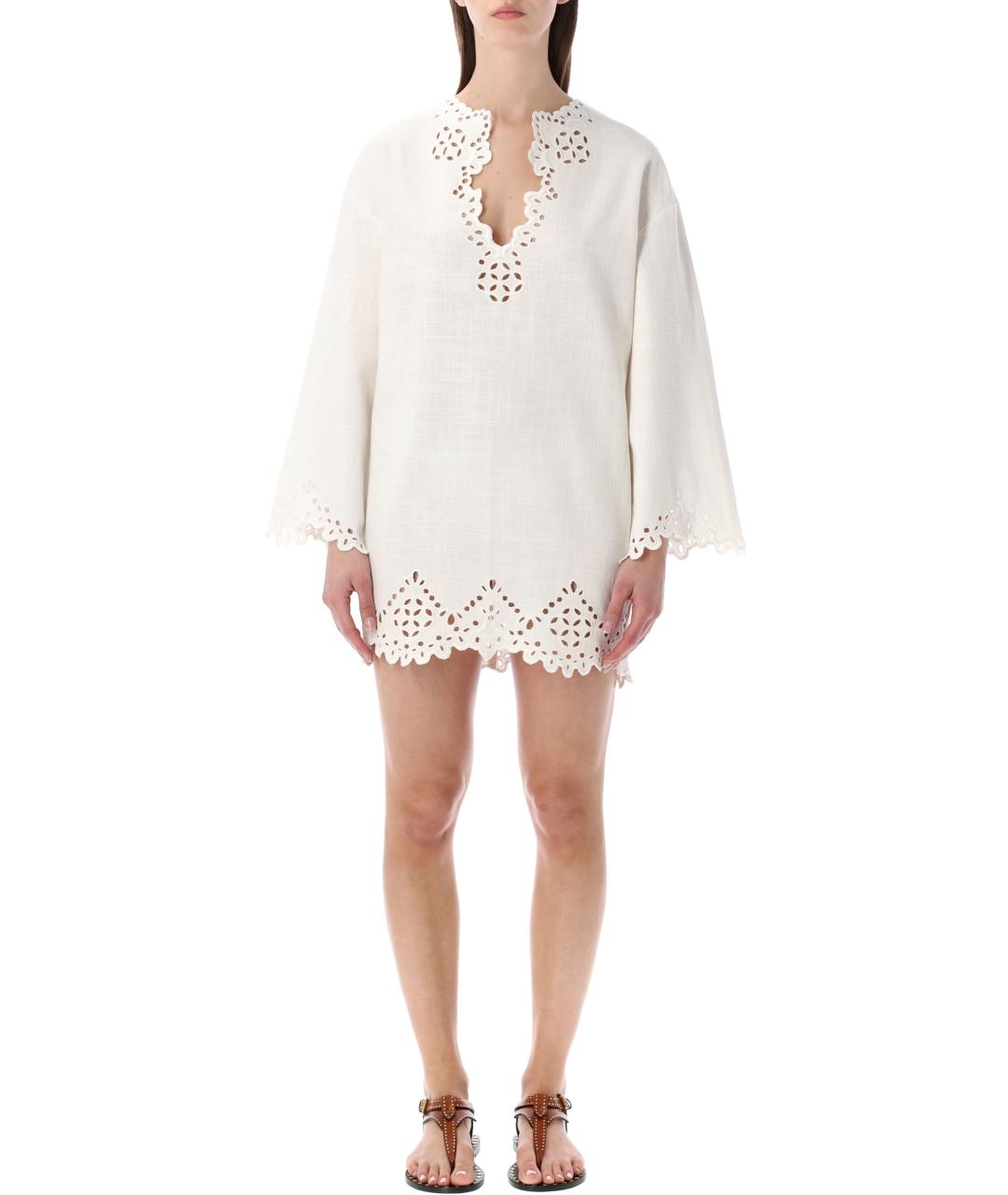 ISABEL MARANT ETOILE Белое хлопковое повседневное платье, фото 1