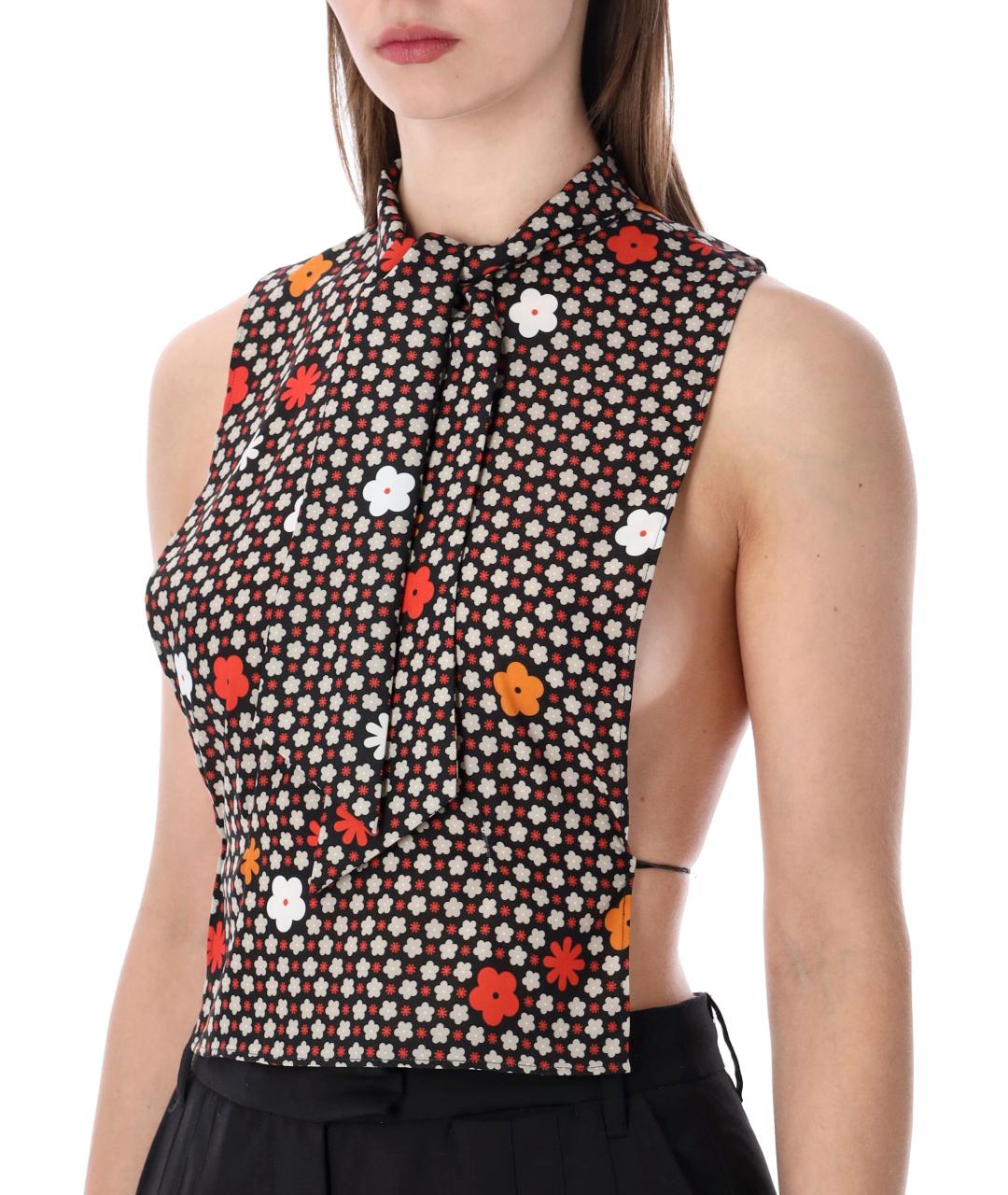 MM6 MAISON MARGIELA Мульти полиэстеровая майка, фото 3