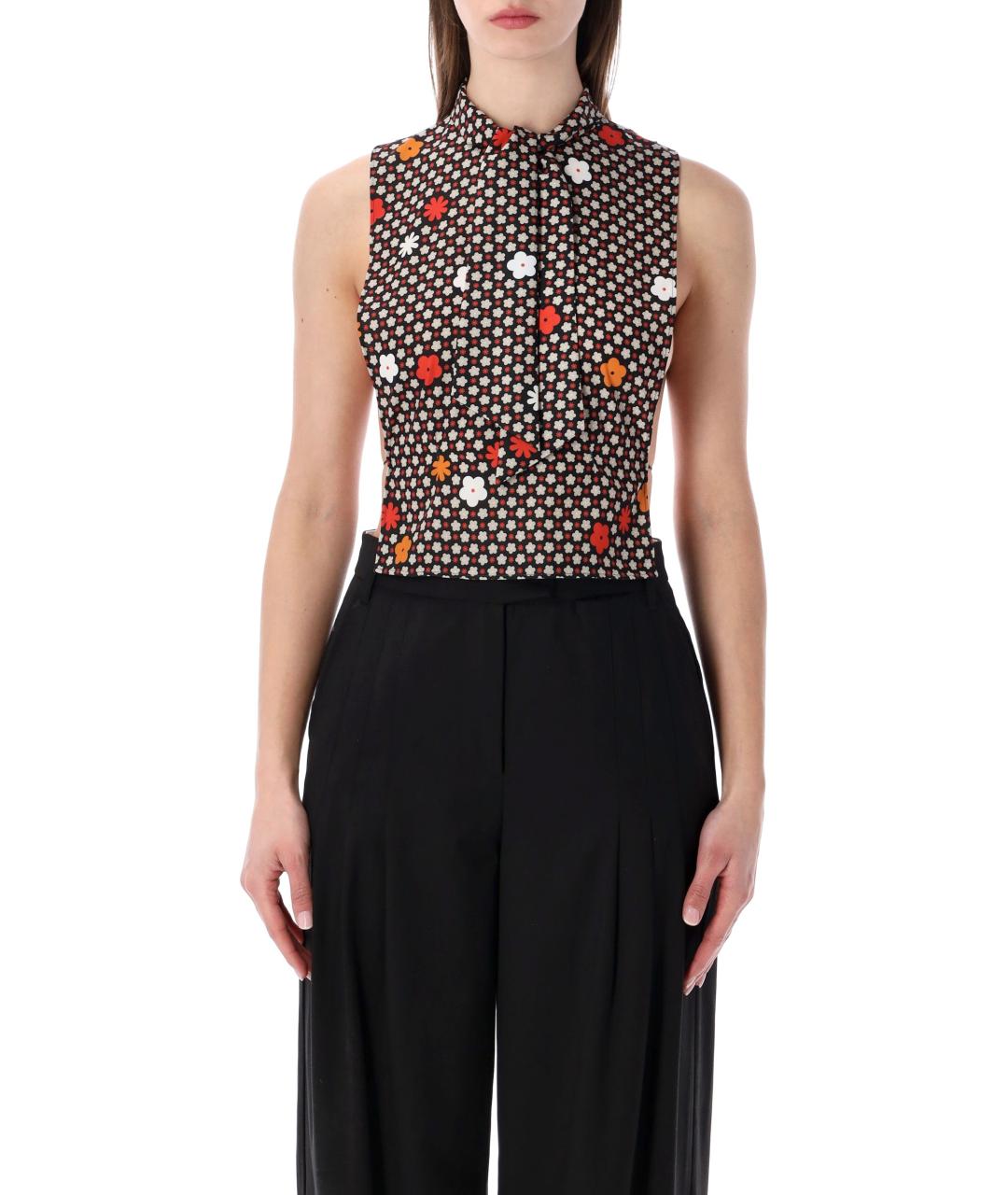 MM6 MAISON MARGIELA Мульти полиэстеровая майка, фото 1