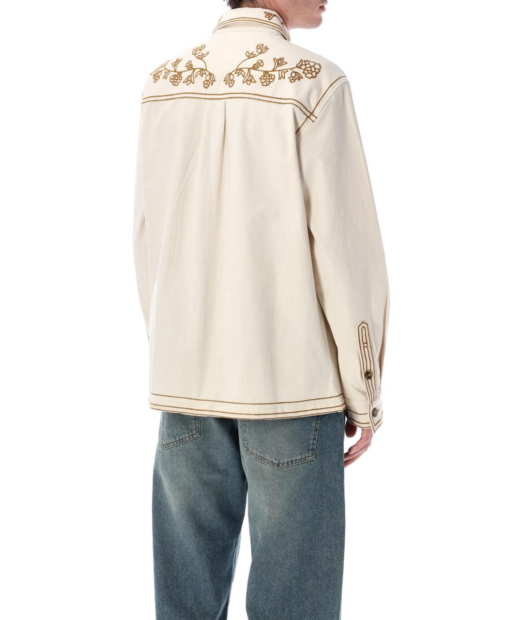 ISABEL MARANT Бежевая хлопковая кэжуал рубашка, фото 2