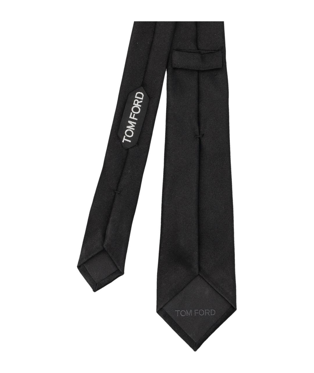TOM FORD Черный шелковый галстук, фото 2