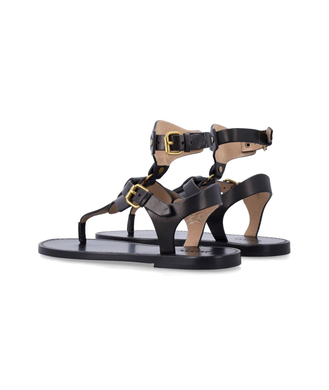 ISABEL MARANT Черные кожаные сандалии, фото 3
