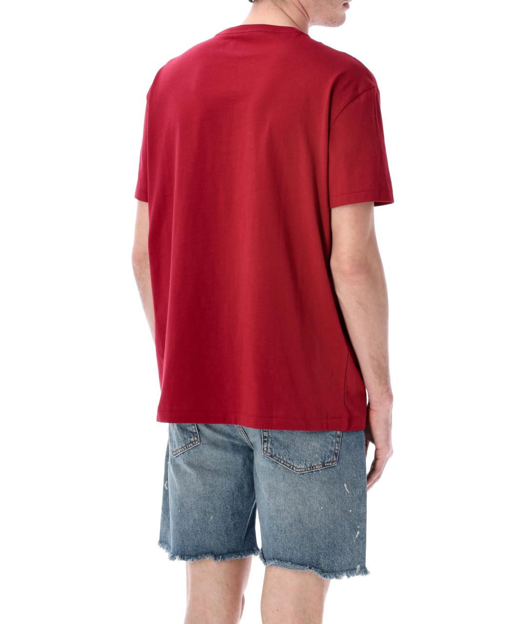 POLO RALPH LAUREN Красная хлопковая футболка, фото 2