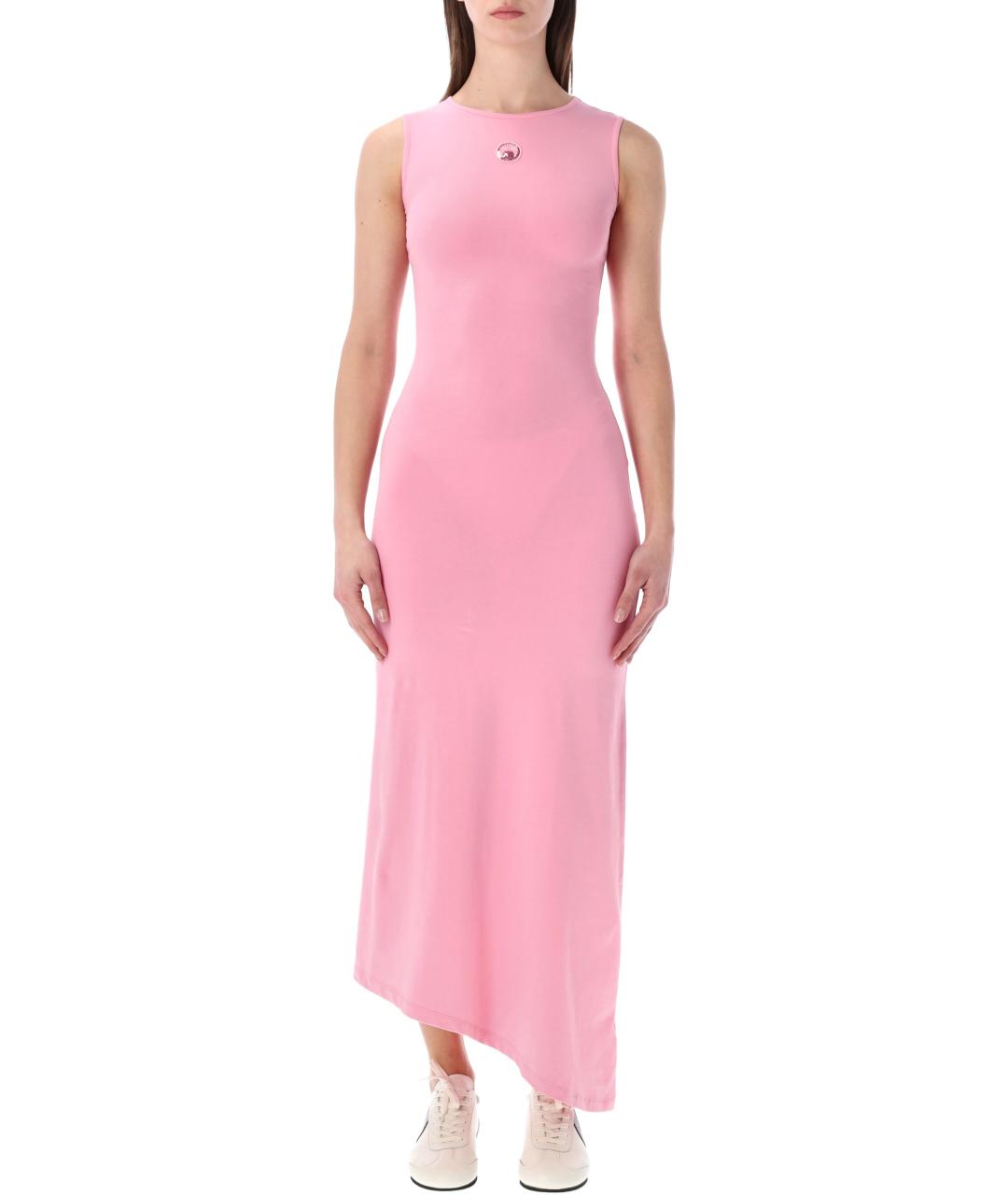 MARINE SERRE Розовое хлопковое повседневное платье, фото 1