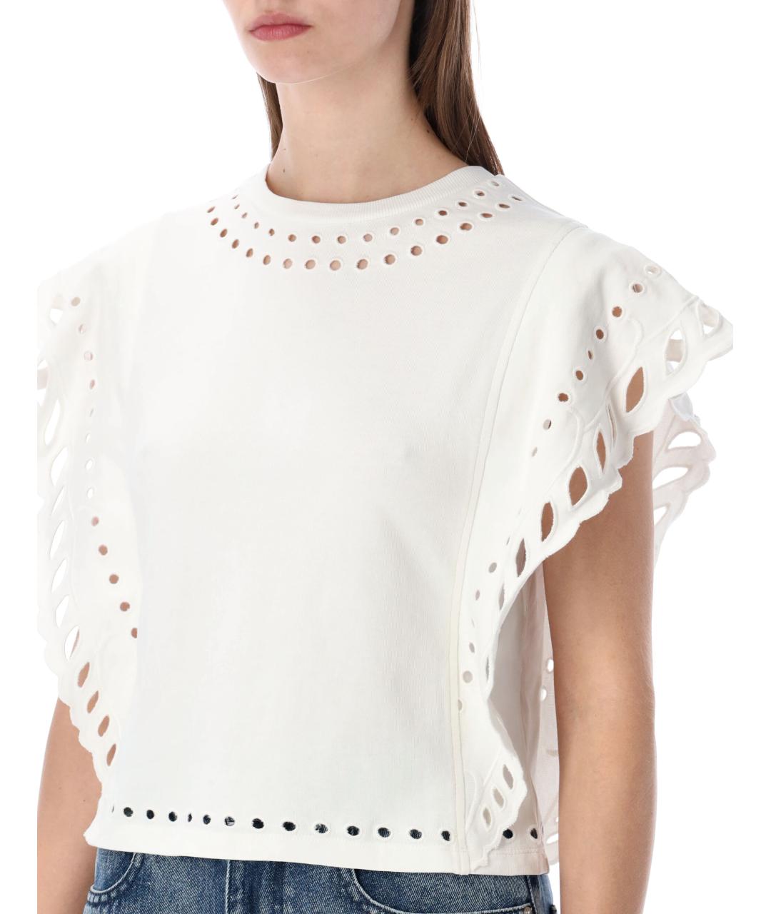 ISABEL MARANT ETOILE Белая хлопковая футболка, фото 3