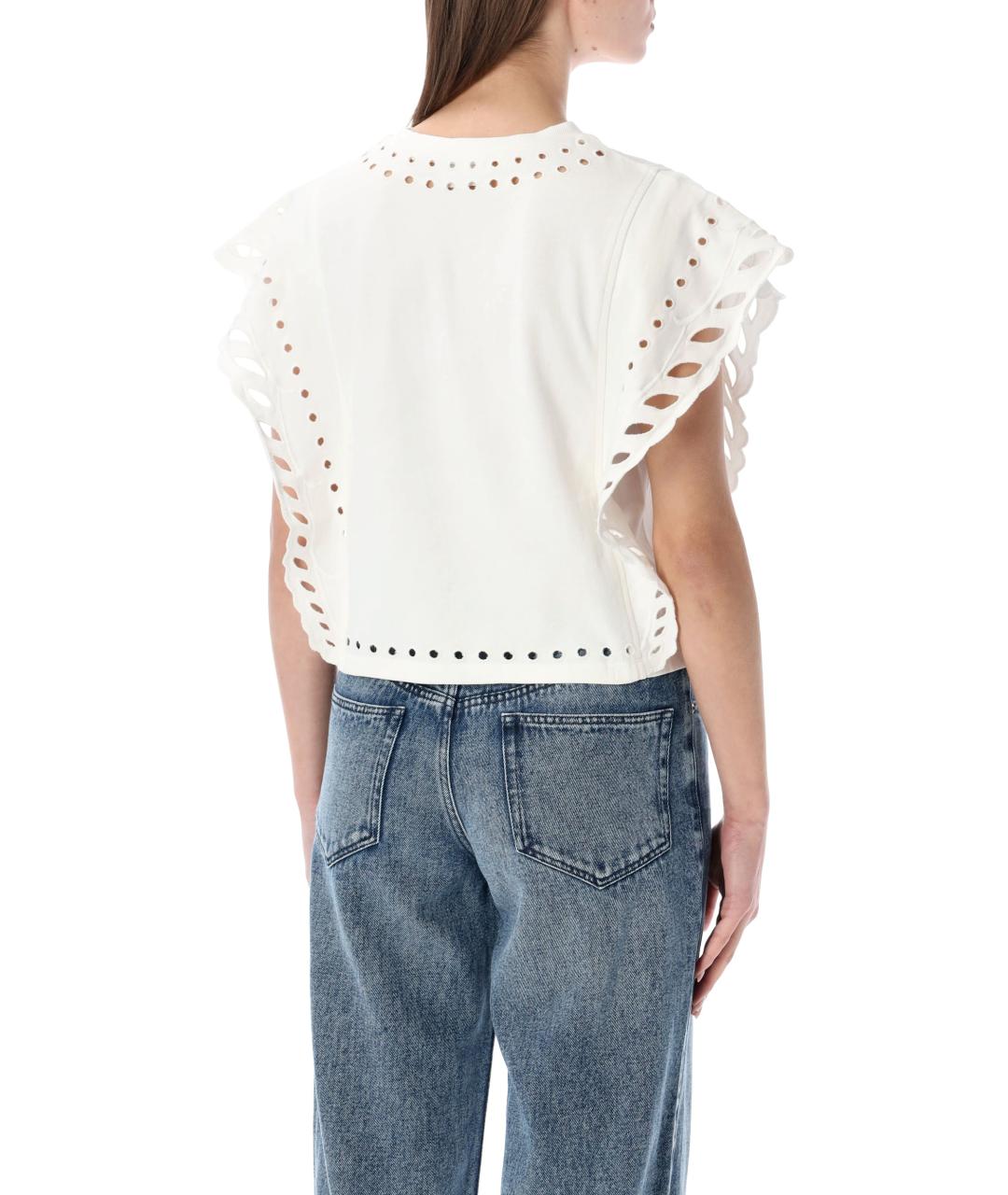 ISABEL MARANT ETOILE Белая хлопковая футболка, фото 2