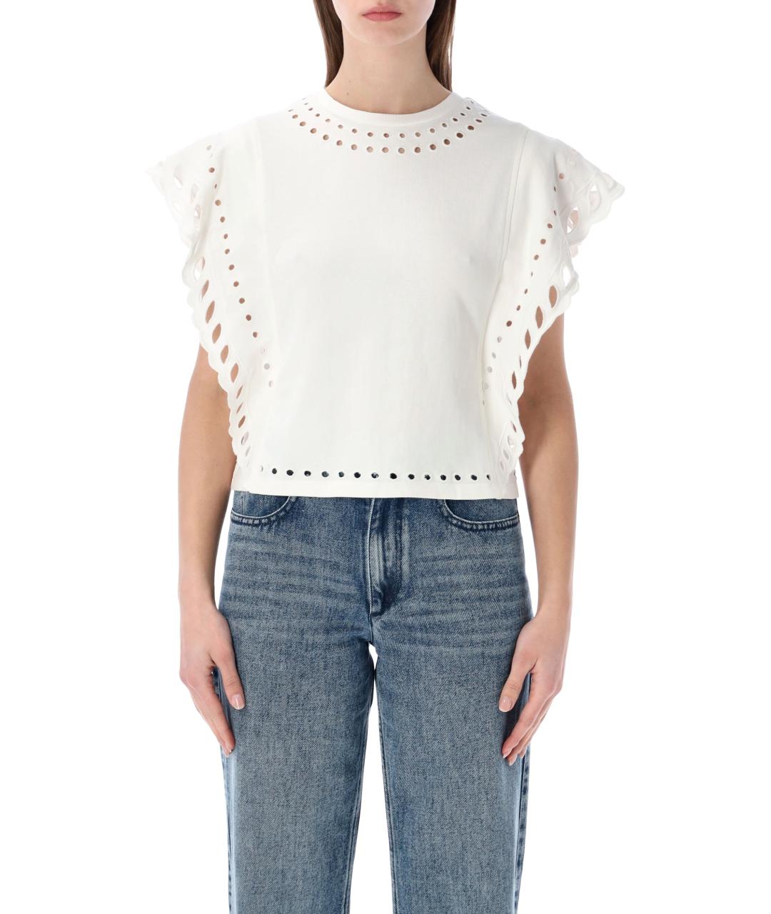 ISABEL MARANT ETOILE Белая хлопковая футболка, фото 1