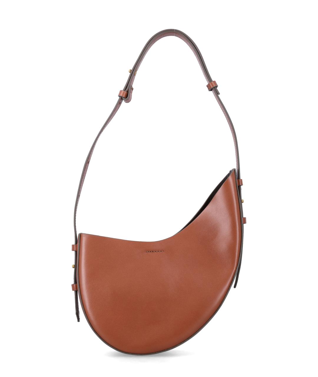 SOEUR Коричневая кожаная сумка через плечо, фото 3