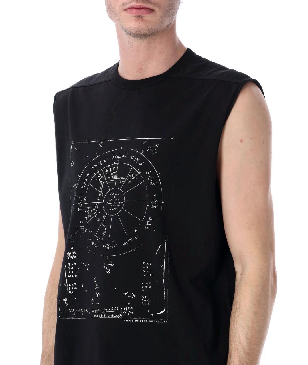 RICK OWENS Черная хлопковая футболка, фото 3