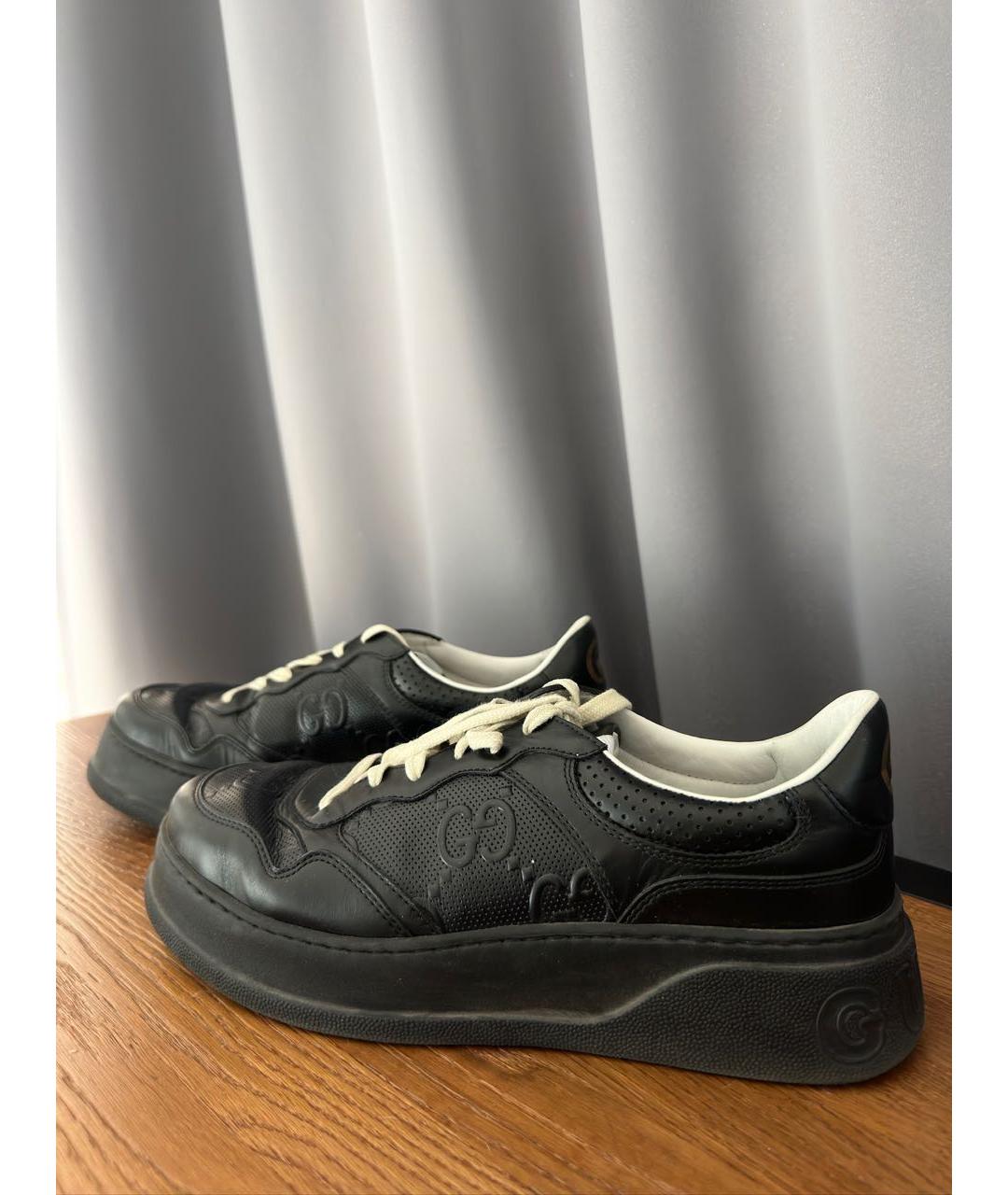 GUCCI Черные низкие кроссовки / кеды, фото 6
