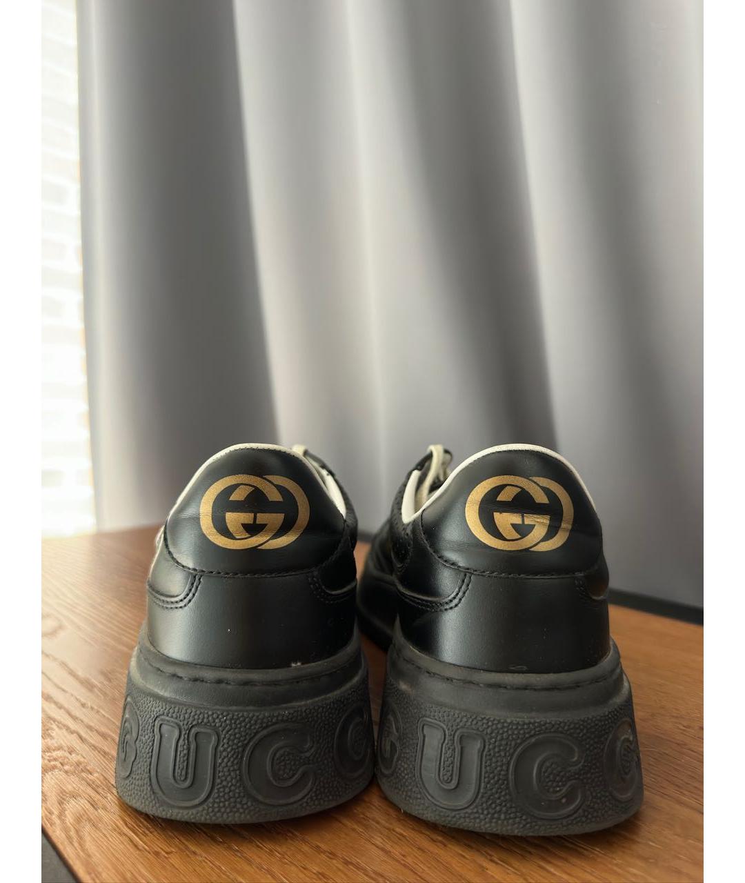 GUCCI Черные низкие кроссовки / кеды, фото 2