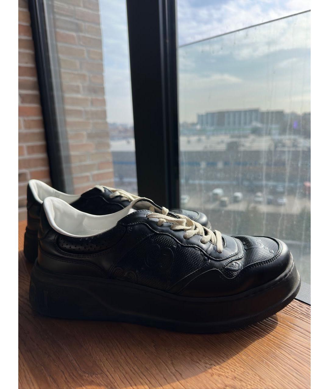 GUCCI Черные низкие кроссовки / кеды, фото 3