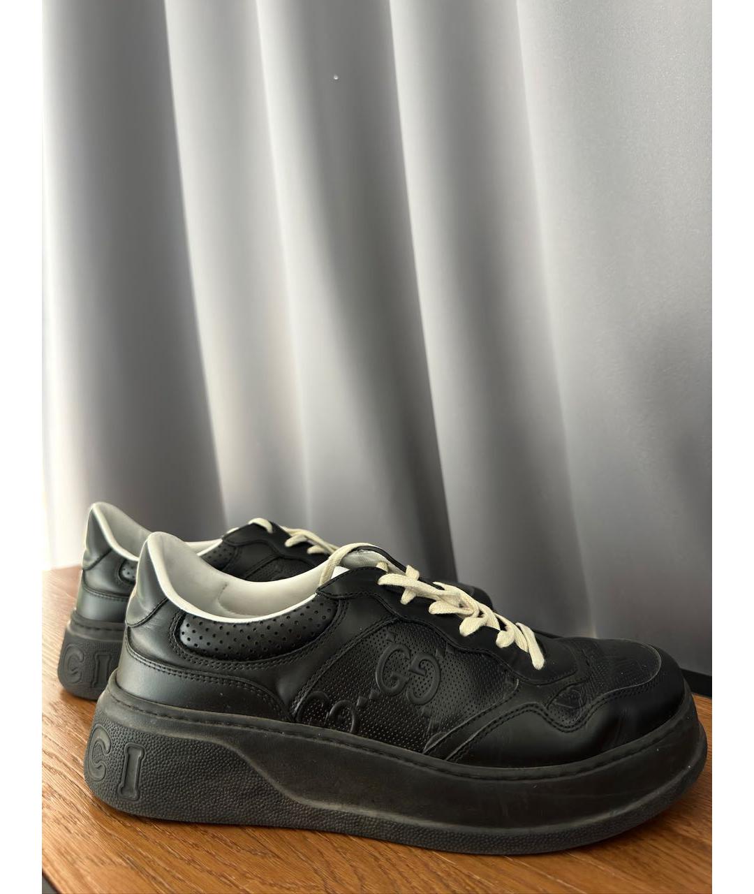 GUCCI Черные низкие кроссовки / кеды, фото 4