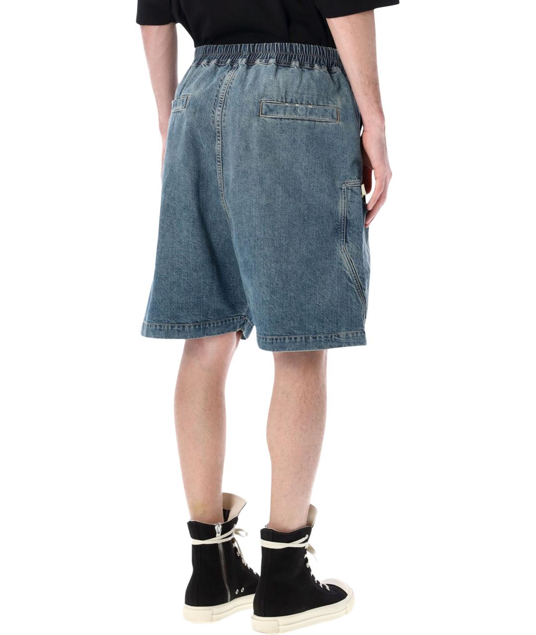 RICK OWENS DRKSHDW Синие хлопковые шорты, фото 2