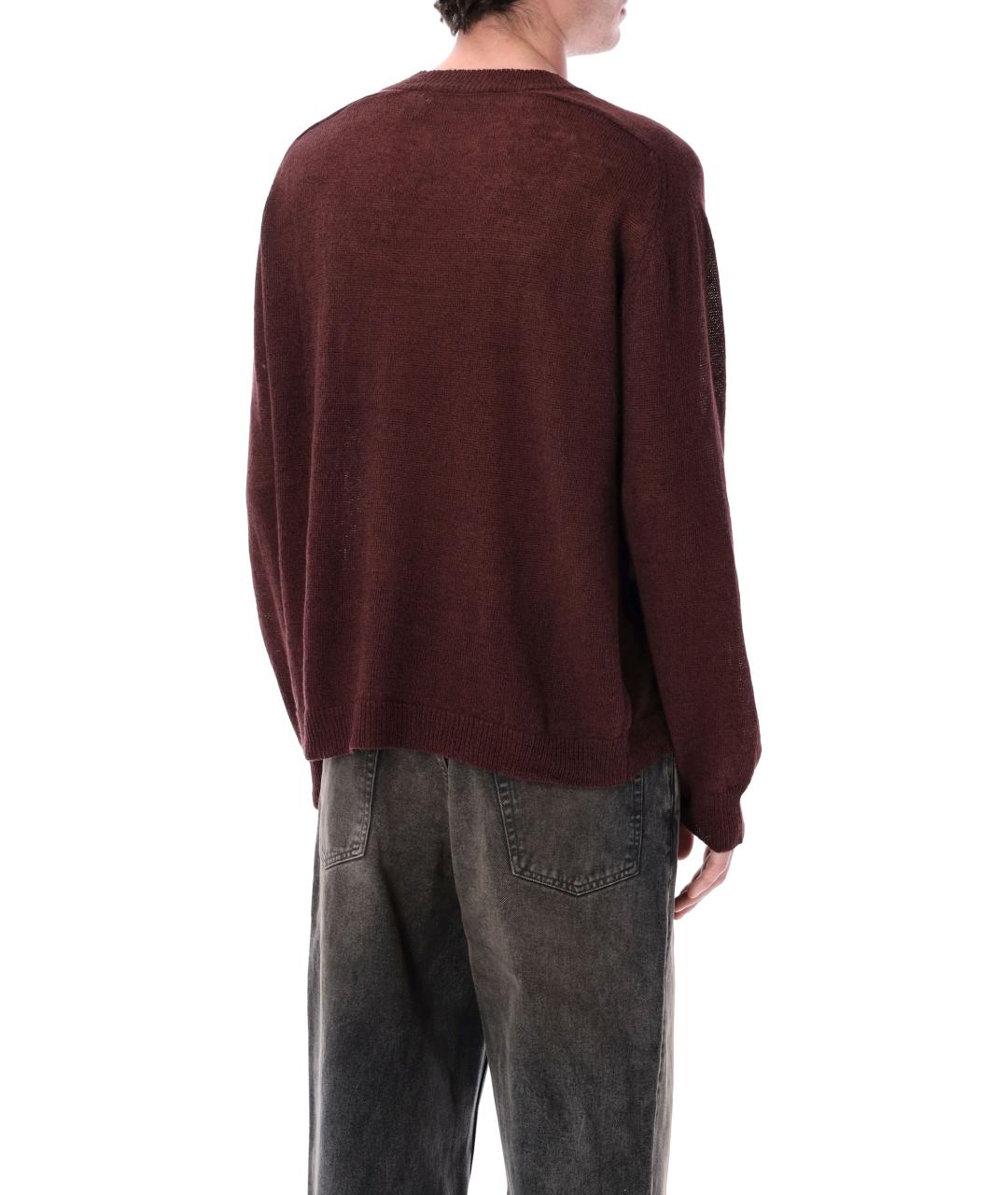 OUR LEGACY Бордовый льняной джемпер / свитер, фото 2