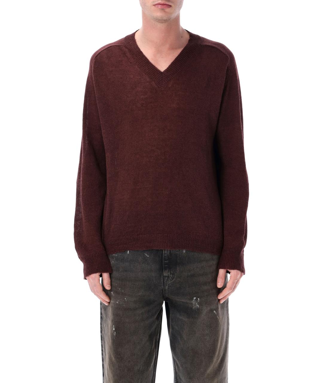 OUR LEGACY Бордовый льняной джемпер / свитер, фото 1