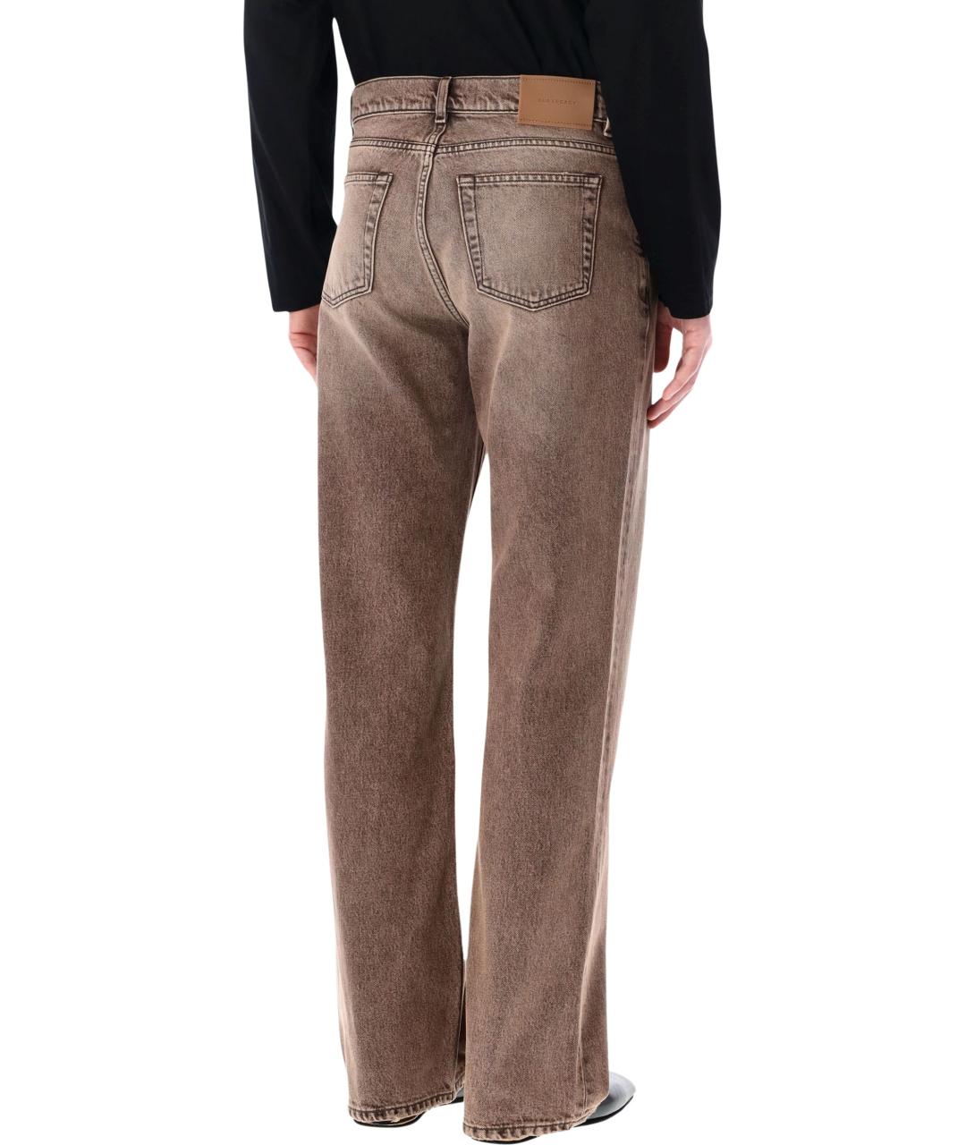 OUR LEGACY Коричневые хлопковые прямые джинсы, фото 2