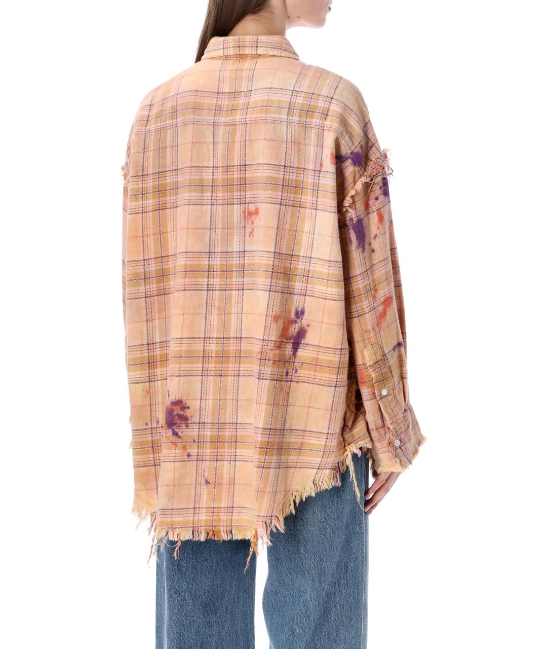 R13 Оранжевая хлопковая рубашка, фото 2