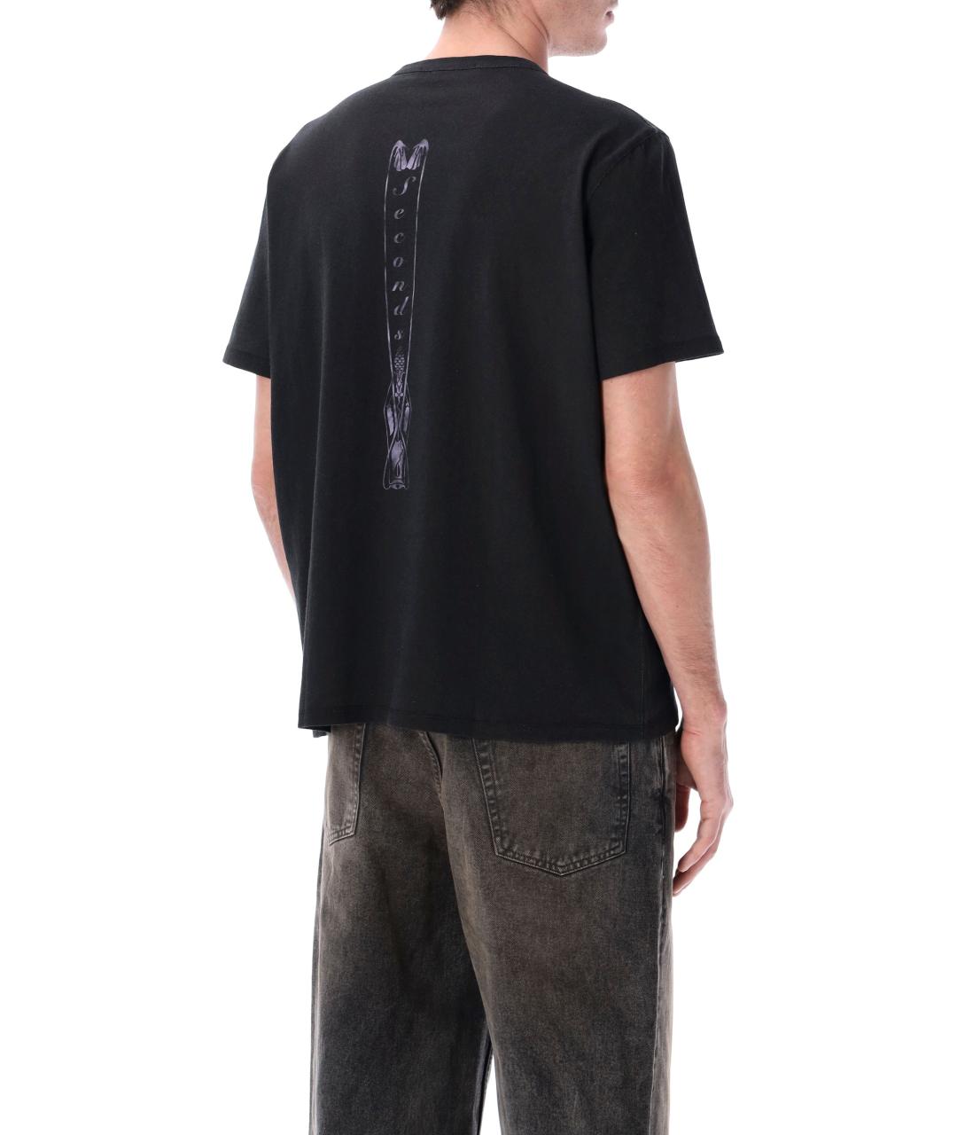 OUR LEGACY Черная хлопковая футболка, фото 2