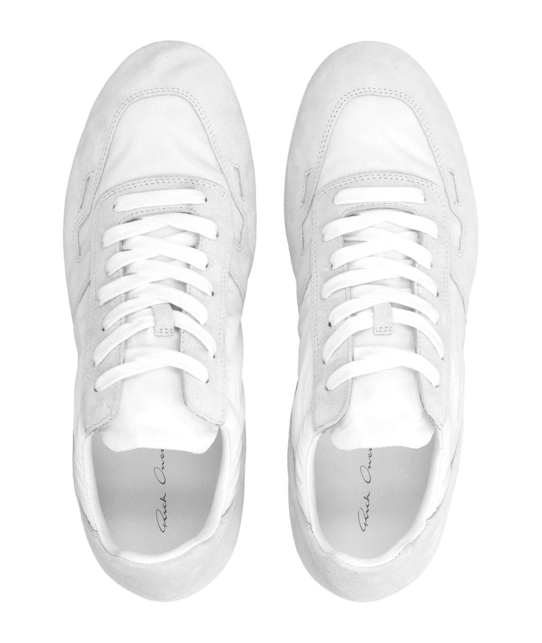 RICK OWENS Белые синтетические низкие кроссовки / кеды, фото 2