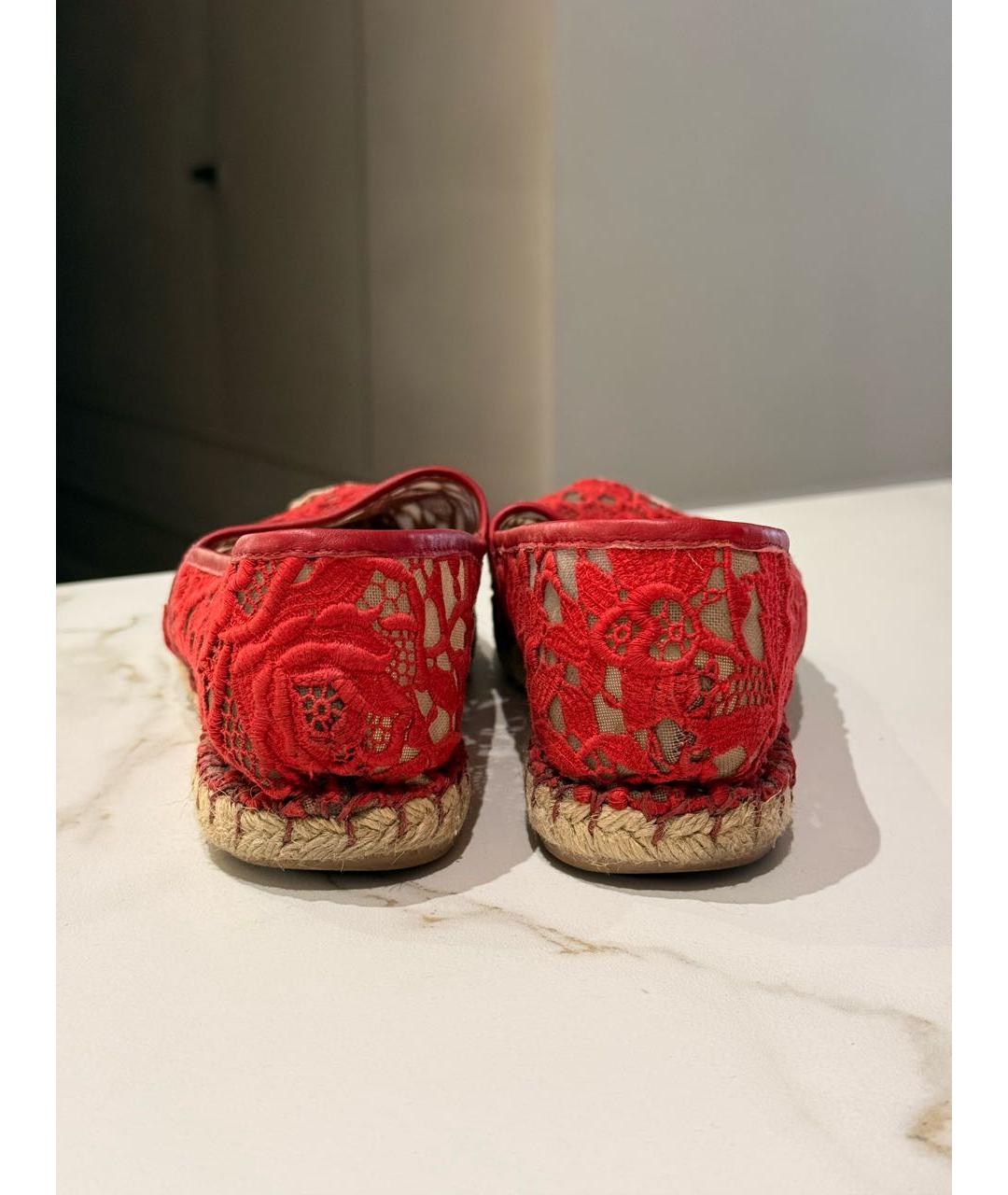 VALENTINO Красные кожаные эспадрильи, фото 4